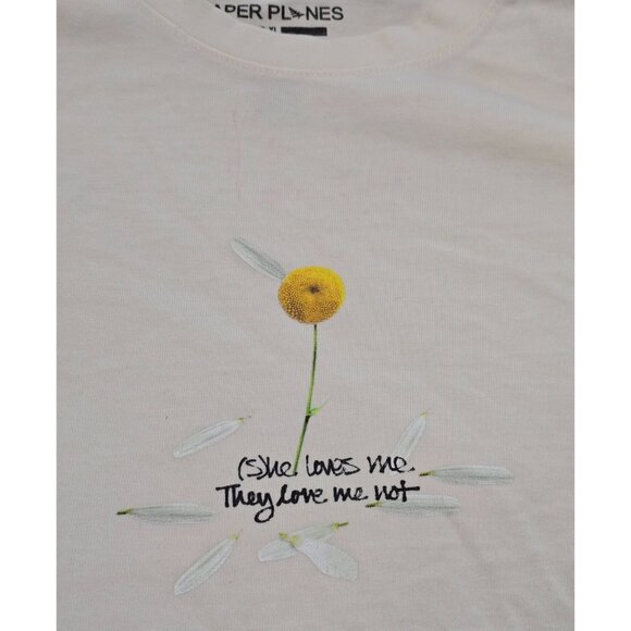 Paper Planes Men's Cream No Love Lost Graphic‎ Shirt Short Sleeve Cotton Size XL - Picture 6 of 11